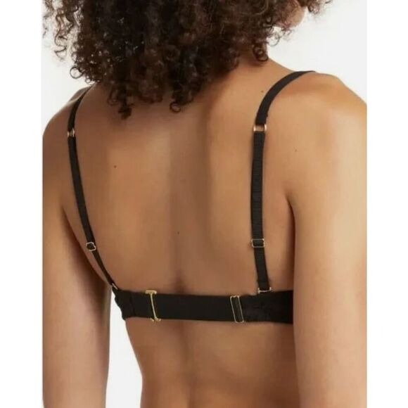 We Are HAH by Free People NWT Hook up Demi Bra 30-38C Underwire Black - Picture 3 of 5